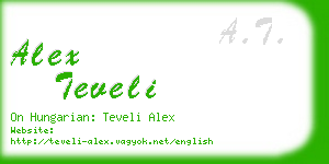 alex teveli business card